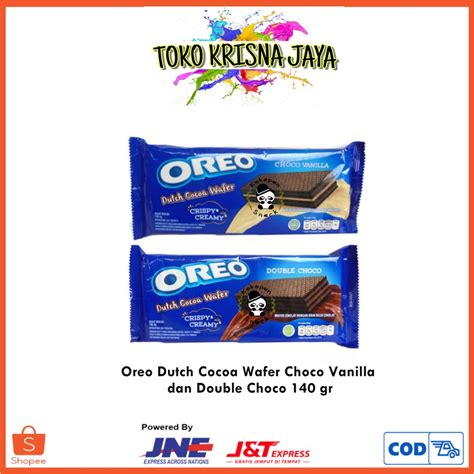 Jual OREO DUTCH COCOA WAFER CHOCO VANILLA DAN DOUBLE CHOCO 140 GR