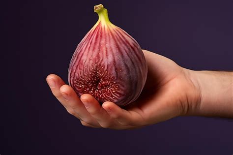 Premium Photo Fresh Fig Hand Holding Fig Fruits