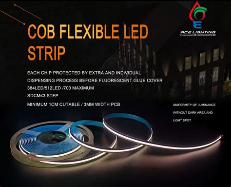 Cob Cct Adjustable Chip Flexible White Warm White Cob Led Strip