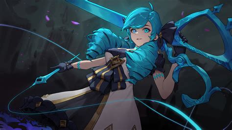 Gwen League Of Legends 4K Gwen League Of Legends Blue Hair HD