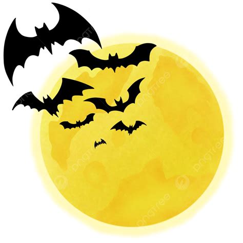 Halloween Bats On Moon Halloween Bats Halloween Night Moon