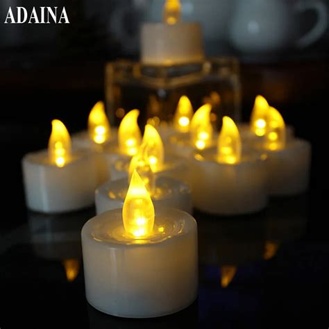 12 Pcs Led Rechargeable Flameless Tea Light Candle Set Electric Votives Waxless Safe Romantic