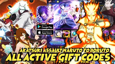 Akatsuki Assault ENG All Active Codes Naruto To Boruto Game Adroid