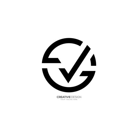 Modern Letter C V G Circle Shape Unique Minimal Logo 21581296 Vector Art At Vecteezy