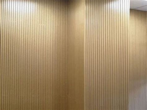 Brown Wooden Grooved Acoustic Panels For Sound Absorbers Tongue