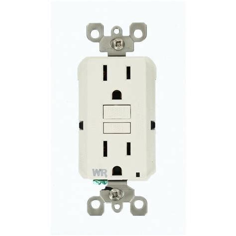 Leviton 15 Amp Smartlockpro Weather Resistant Gfci Outlet White Gfwr1