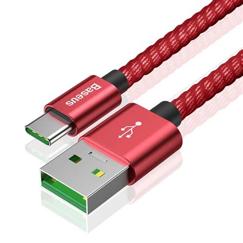 Кабель usb type-C Baseus 5A для huawei mate 30 P30 P20 Pro Supercharge ...