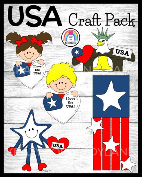 US Symbols Crafts for Presidents’ Day, Election, 4th: Eagle, Kids, Flag ...