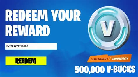 HOW TO REDEEM 500 000 VBUCKS FOR FREE IN FORTNITE YouTube