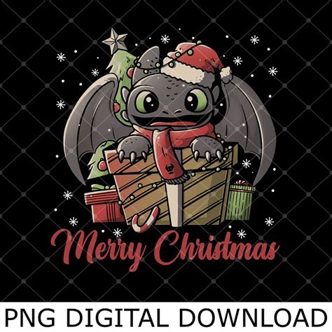 Cute Toothless Christmas Lights Png, How to Train Dragon Xmas Png ...