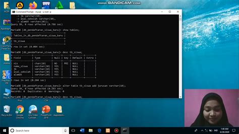 Membuat Data Base Di Mysql Server Melalui Cmd Dengan Perintah Ddl Desc