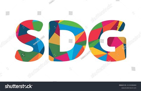 Sustainable Development Goals Agenda 2030 Polygon Stock Vector Royalty