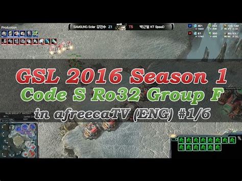 Gsl Season Code S Ro Group F In Afreecatv Eng Youtube