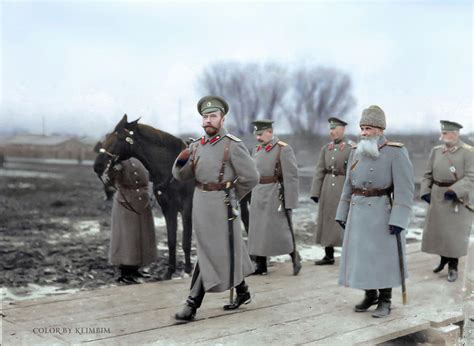 Nicholas Ii Together With Senior Officers Of The Russian Imperial Army