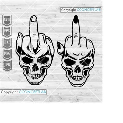 Middle Finger Rock Hand Sign Svg Male Fingers Stencil Fe Inspire