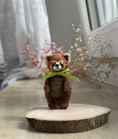 Miniature Red Panda Ronni 5 5 Cm By Evgeniya Prajs Bear Pile