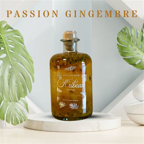 Punch Au Rhum Passion Gingembre Cl K Ribean Cocktail