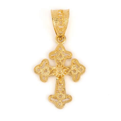 Byzantine Cross In 14k Gold Greek Roots Jewelry