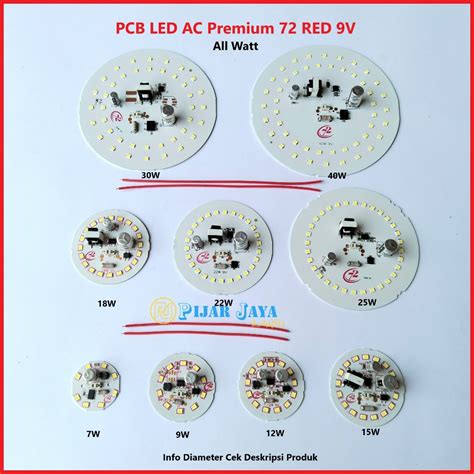 Jual Pcb Lampu Led Ac Premium V Watt Lengkap W W W W W W W