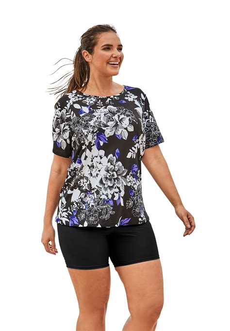 Swim 365 Swim 365 Womens Plus Size The Swim Tee Rash Guard