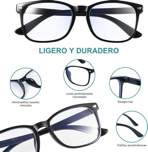 Techvida Lentes Para Computadora Luz Azul Paquete De 2 Gafas De Filtro De Luz Azul Lentes Para