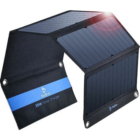 W Panneau Solaire Pliable Avec Rem Tre Num Rique Bigblue