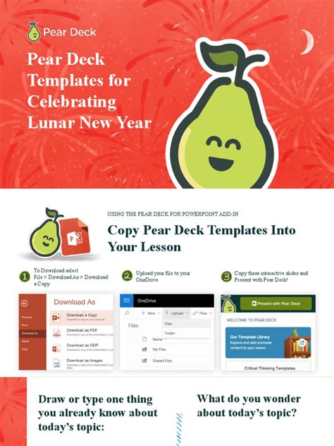 Pear Deck Templates For Celebrating Lunar New Year | PDF