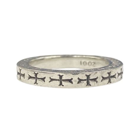 正規品 CHROME HEARTS クロムハーツ CH NYC FUCK YOU 3mm SPACER RING ファックユー ロゴ クロス