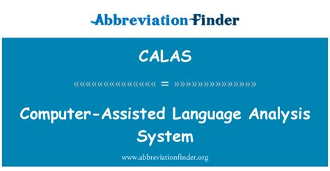 calas stands  computer assisted language analysis system