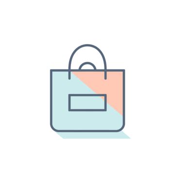 Shopping Bag Icon With A Pastel Background Vector A Lineal Icon