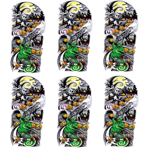 Buy Kotbs 6 Sheets Nightmare Before Christmas Half Arm Temporary