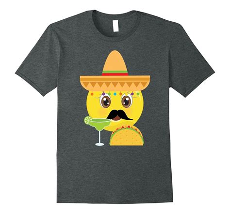 Funny Mexican Emoji With Margarita And Taco T Shirt Fl Sunflowershirt