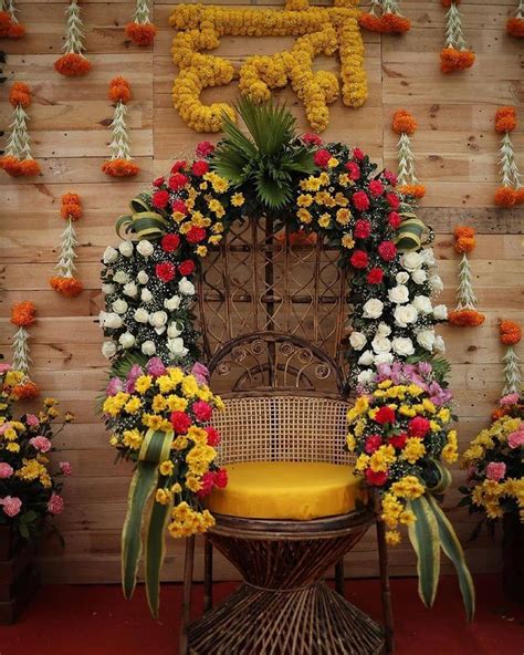 Decorsutra On Instagram Loving This Haldi Set Up Over The Wooden