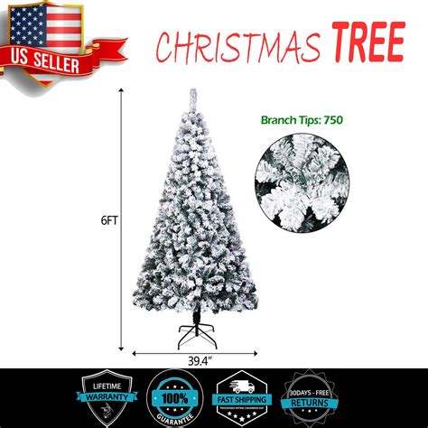 Clerance Sale! 6FT PVC Flocking Christmas Tree 750 Branches Spread Out