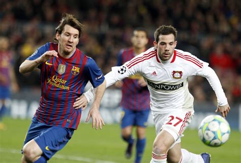 UEFA Champions League Barcelona Vs Bayer Leverkusen Magical Messi