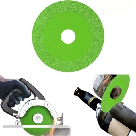 2 Discos De Corte Para Vidrio Espejo Y Porcelana De 100 Mm Color Verde