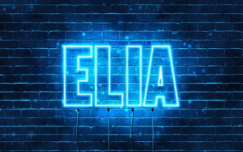 Download Wallpapers Elia 4k Wallpapers With Names Elia Name Blue