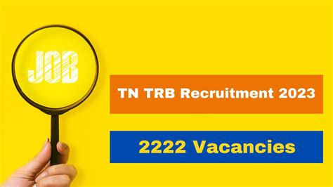 Tn Trb Recruitment Application Process To Begin For