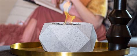 Amazon TerraFlame Geo Fire Bowl Table Top Portable Concrete