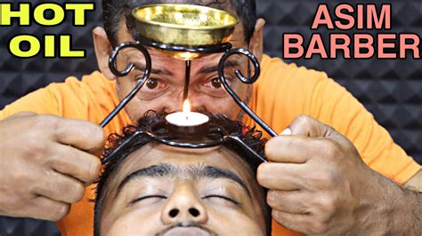 Hot Oil Massage By Asim Barber Head And Forehead Massage With Swag