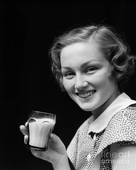 Woman With Milk C 1930s Photograph By H Armstrong Roberts Classicstock Fine Art America