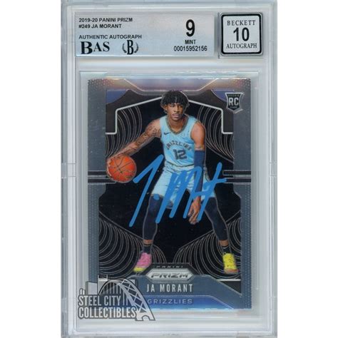 Ja Morant Panini Prizm Autograph Rookie Card Bgs Bas