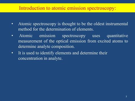 Atomic Emission Spectroscopy Ppt Ppt