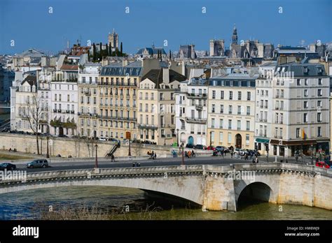France Paris Ile Saint Louis Stock Photo Alamy