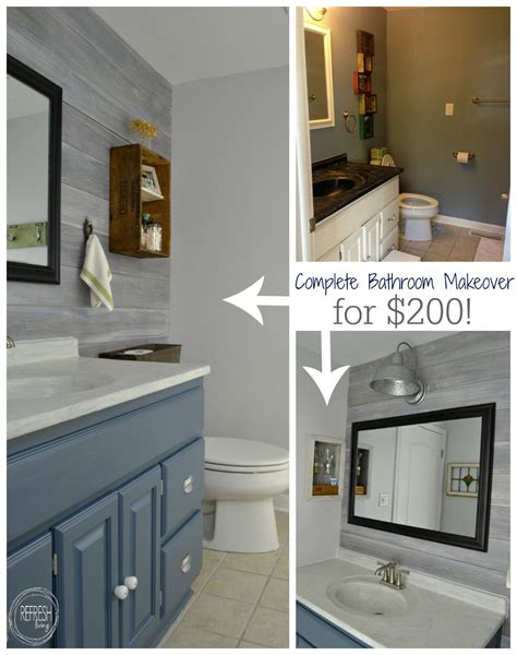 Complete Bathroom Makeover For Budget Bathroom Remodel Vintage Rustic