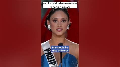 Pia Wurtzbach Q And A Why She Should Be The Miss Universe Shorts Piawurtzbach Missuniverse