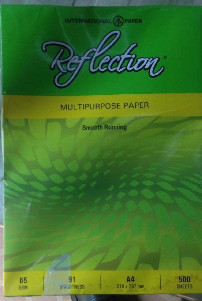 Reflection Copier Paper A Gsm Size Mm X Mm At Rs In