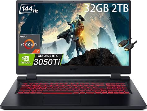 Acer Nitro 5 Ryzen 7 6800h · Geforce Rtx 3050 Ti Laptop · 17 3” Full Hd 1920 X 1080 144