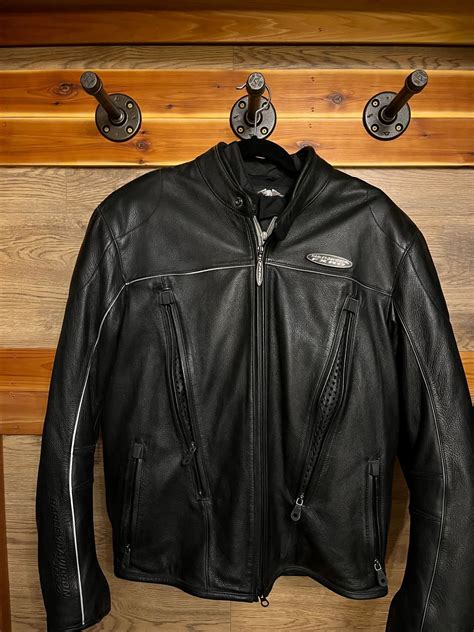 Like New Harley Davidson Men S Fxrg Leather Jacket Biker Gear