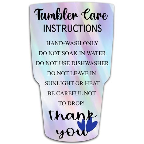 Muzruyou Tumbler Care Instructions Tumbler Care Cardstumbler Care And Cleaning Cards Cup Care